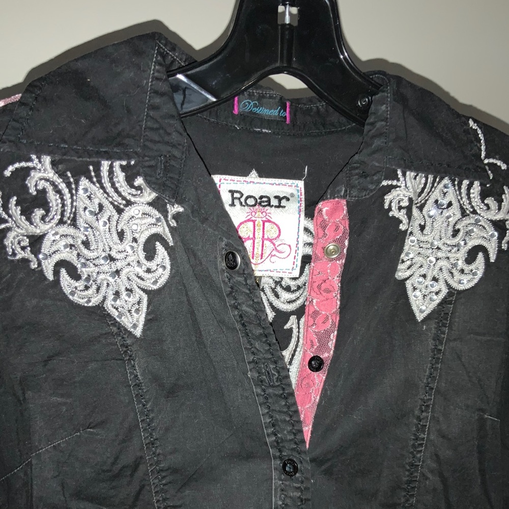 Rhinestone Button Down - image 3